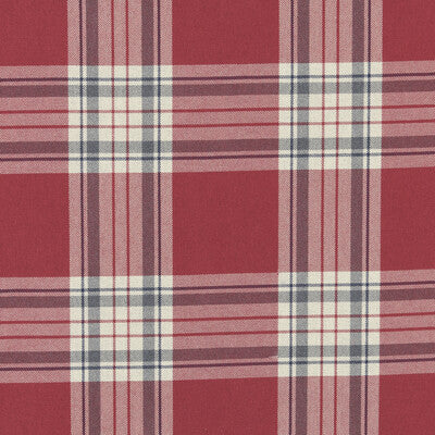 CLARKE AND CLARKE F0949/08.CAC.0 GLENMORE RED Fabric - Eade's Wallpaper
