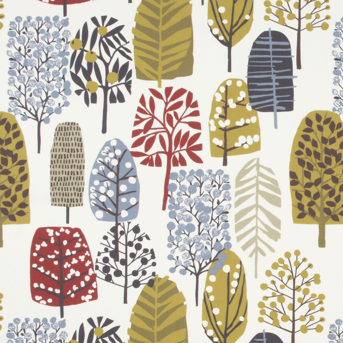 CLARKE AND CLARKE F0992/03.CAC.0 TRAD INDIGO/CRANBERRY Fabric - Eade's Wallpaper
