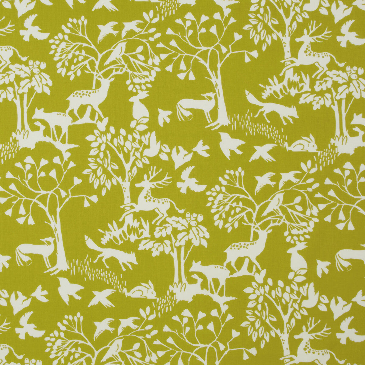 CLARKE AND CLARKE F0993/02.CAC.0 VILDA CHARTREUSE Fabric - Eade's Wallpaper