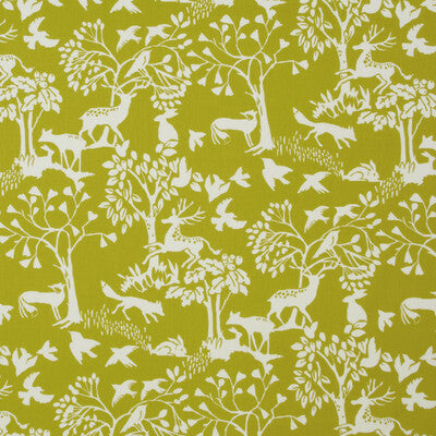 CLARKE AND CLARKE F0993/02.CAC.0 VILDA CHARTREUSE Fabric - Eade's Wallpaper