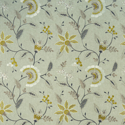 CLARKE AND CLARKE F1004/01.CAC.0 DELAMERE CHARTREUSE Fabric - Eade's Wallpaper