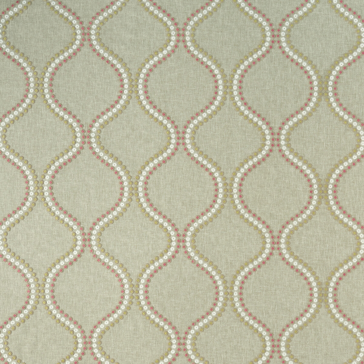 CLARKE AND CLARKE F1006/05.CAC.0 LAYTON PINK/APPLE Fabric - Eade's Wallpaper
