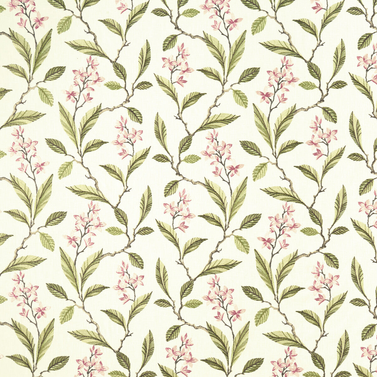 CLARKE AND CLARKE F1008/05.CAC.0 MELROSE PINK/APPLE Fabric - Eade's Wallpaper