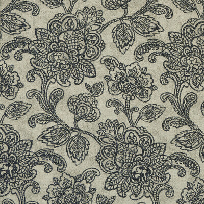 CLARKE AND CLARKE F1044/01.CAC.0 CRANBROOK CHARCOAL Fabric - Eade's Wallpaper