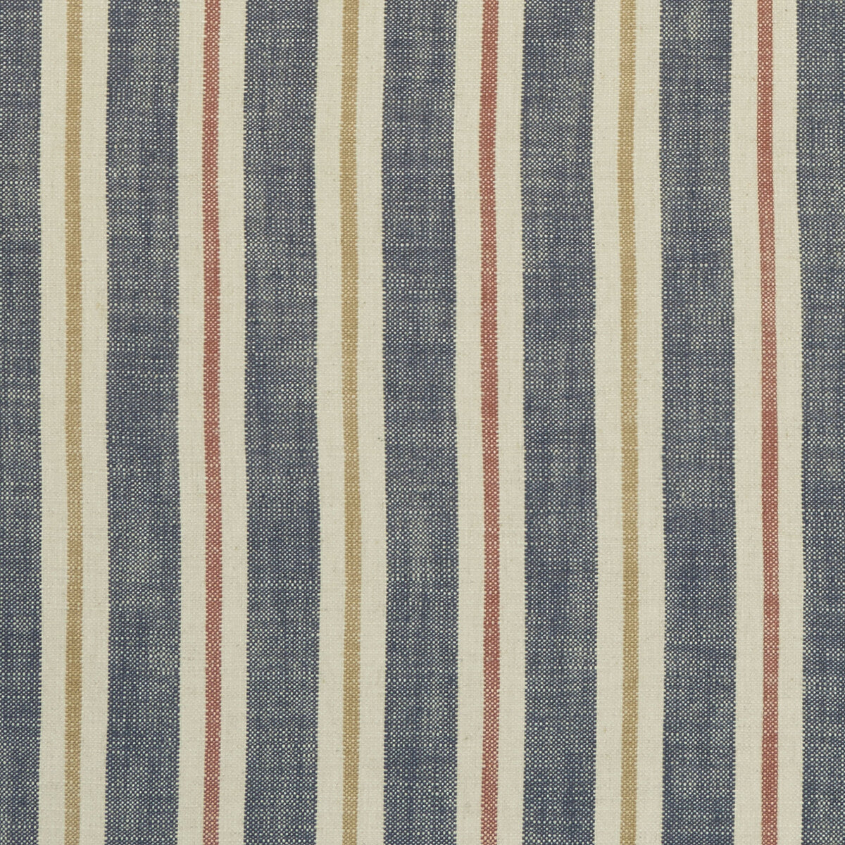 CLARKE AND CLARKE F1046/04.CAC.0 SACKVILLE STRIPE MIDNIGHT/SPICE Fabric - Eade's Wallpaper
