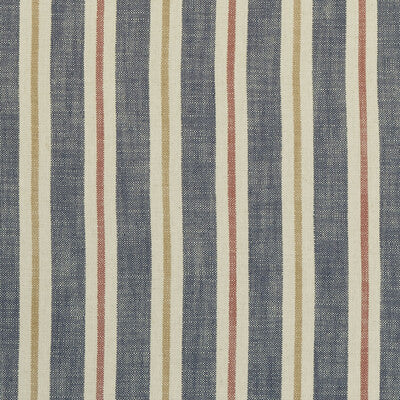 CLARKE AND CLARKE F1046/04.CAC.0 SACKVILLE STRIPE MIDNIGHT/SPICE Fabric - Eade's Wallpaper