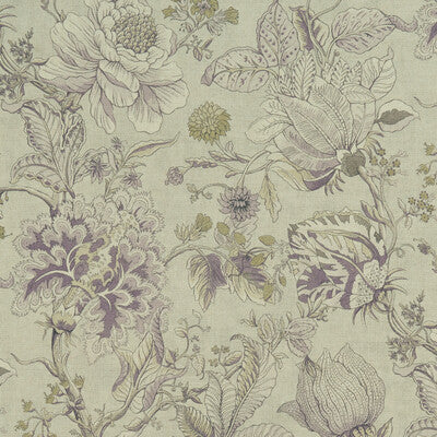 CLARKE AND CLARKE F1048/04.CAC.0 SISSINGHURST HEATHER/OLIVE Fabric - Eade's Wallpaper