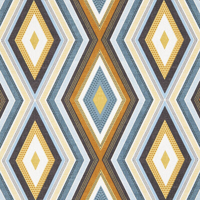 CLARKE AND CLARKE F1067/06.CAC.0 TERRAZZO TEAL/SPICE Fabric - Eade's Wallpaper