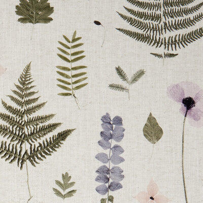 CLARKE AND CLARKE F1089/01.CAC.0 HERBARIUM BLUSH/NATURAL Fabric - Eade's Wallpaper