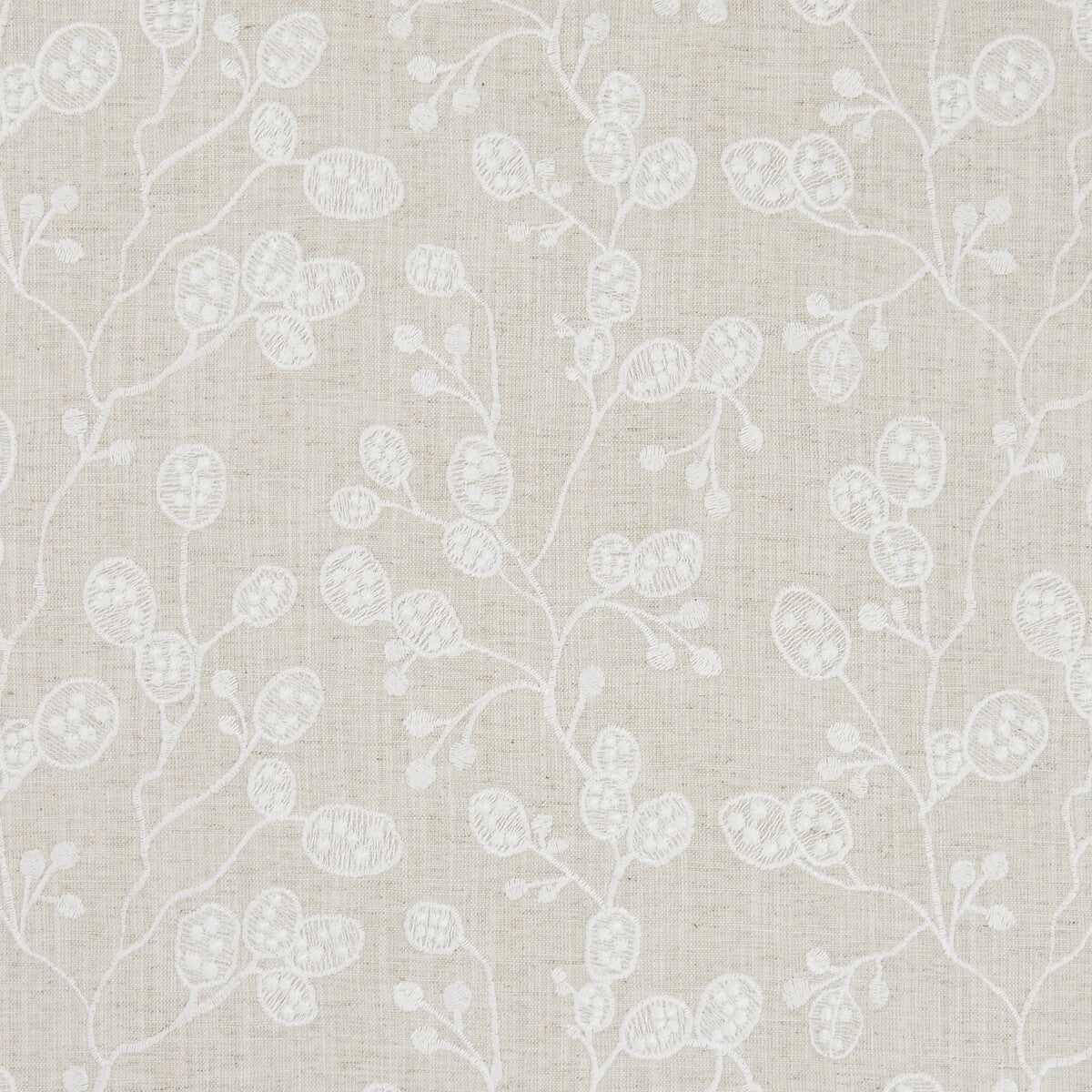 CLARKE AND CLARKE F1090/03.CAC.0 HONESTY NATURAL Fabric - Eade's Wallpaper