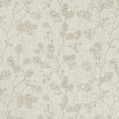 CLARKE AND CLARKE F1090/04.CAC.0 HONESTY NATURAL/GILVER Fabric - Eade's Wallpaper