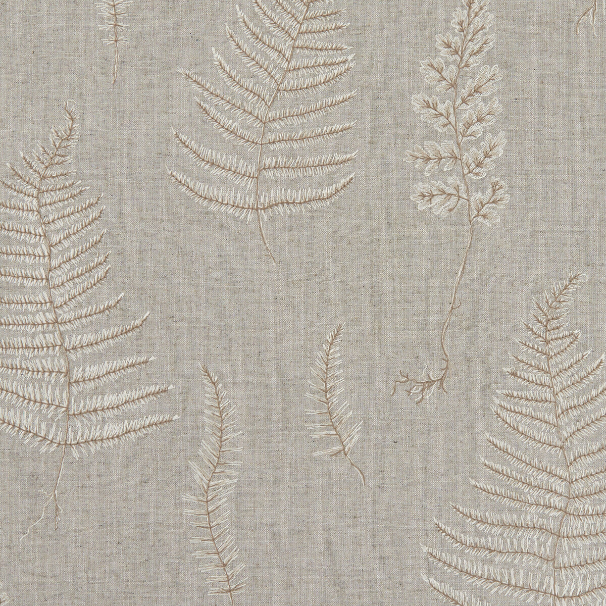 CLARKE AND CLARKE F1092/02.CAC.0 LORELLE LINEN/IVORY Fabric - Eade's Wallpaper