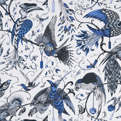 CLARKE AND CLARKE F1108/01.CAC.0 AUDUBON BLUE Fabric - Eade's Wallpaper