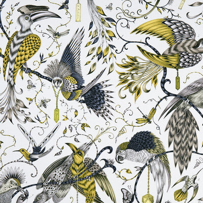 CLARKE AND CLARKE F1108/02.CAC.0 AUDUBON GOLD Fabric - Eade's Wallpaper