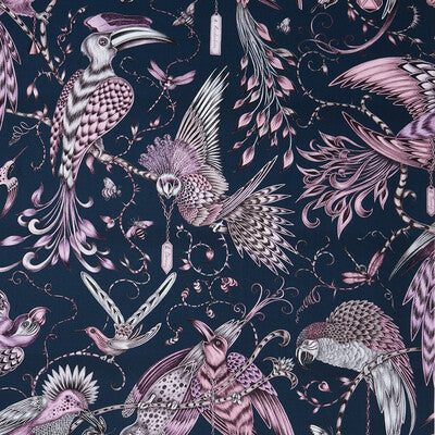 CLARKE AND CLARKE F1108/04.CAC.0 AUDUBON PINK Fabric - Eade's Wallpaper