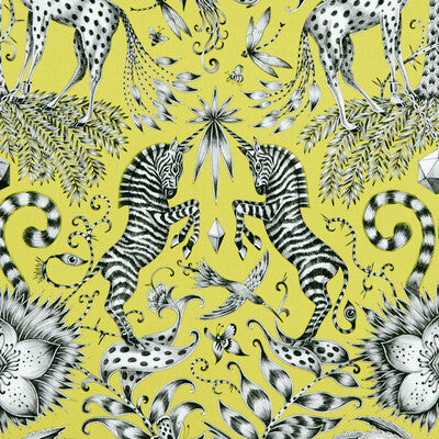 CLARKE AND CLARKE F1111/03.CAC.0 KRUGER LIME Fabric - Eade's Wallpaper