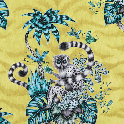 CLARKE AND CLARKE F1112/02.CAC.0 LEMUR LIME Fabric - Eade's Wallpaper