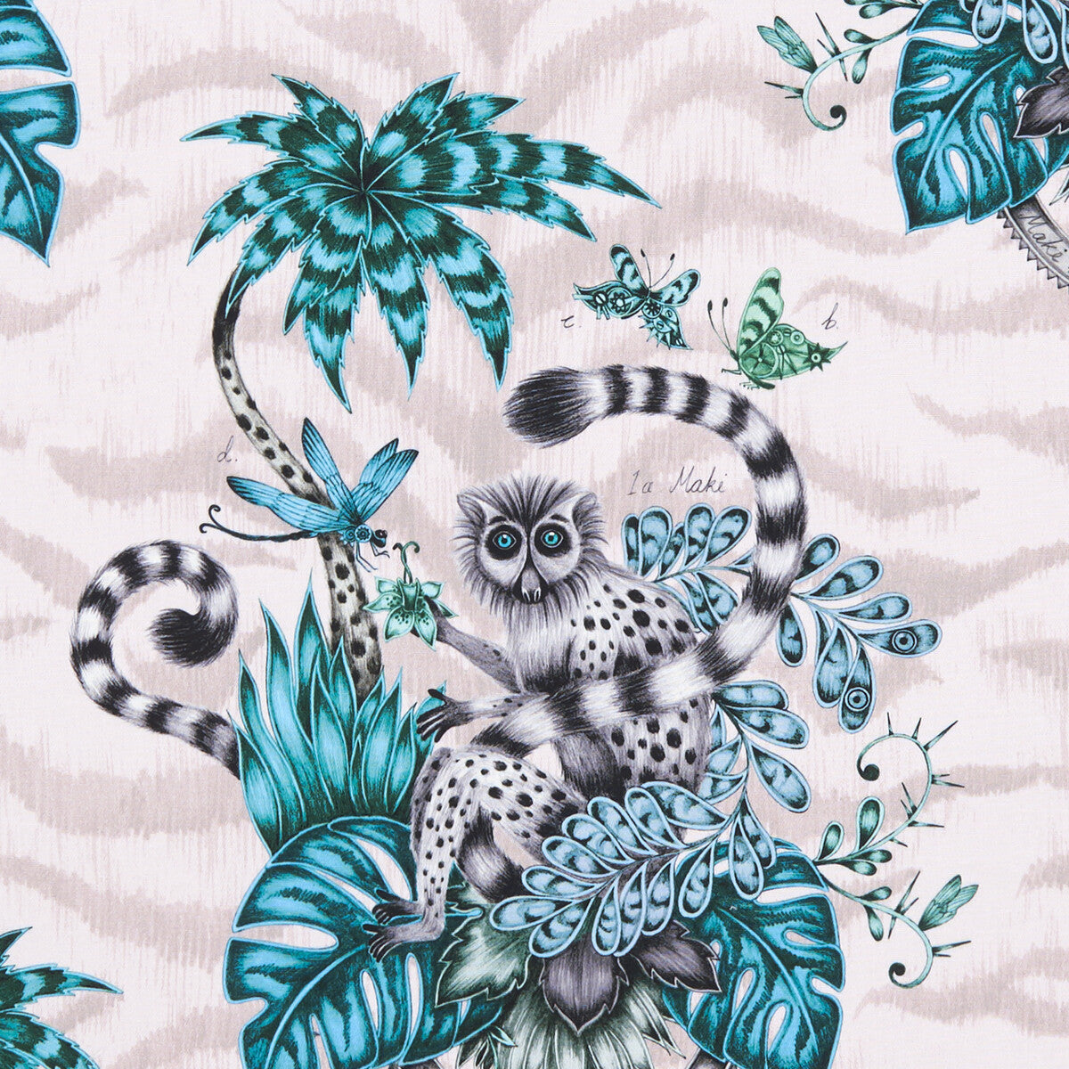 CLARKE AND CLARKE F1112/04.CAC.0 LEMUR PINK Fabric - Eade's Wallpaper