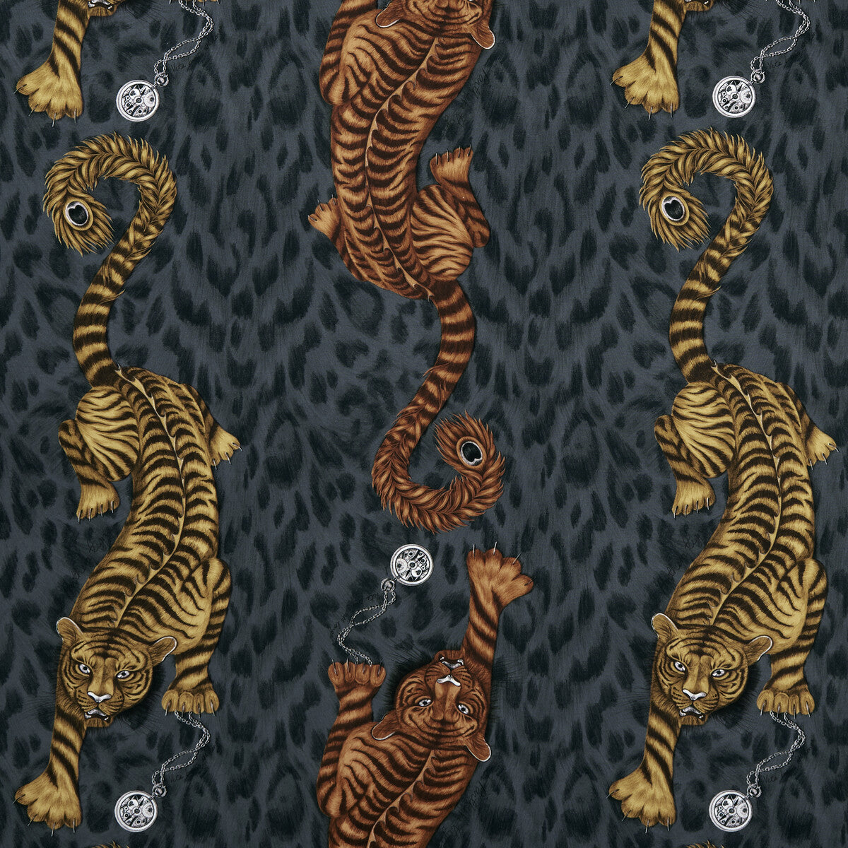 CLARKE AND CLARKE F1114/01.CAC.0 TIGRIS FLAME Fabric - Eade's Wallpaper