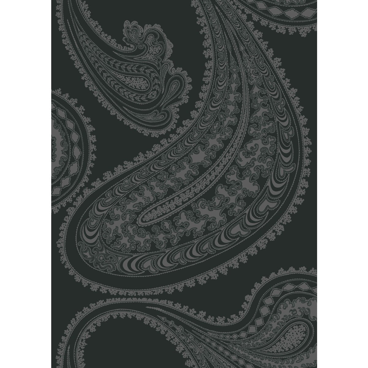 COLE & SON F111/10037.CS.0 RAJAPUR CHAR BLK Fabric - Eade's Wallpaper