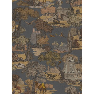 COLE & SON F111/6024.CS.0 VERSAILLES GRAND GNGR CHAR Fabric - Eade's Wallpaper