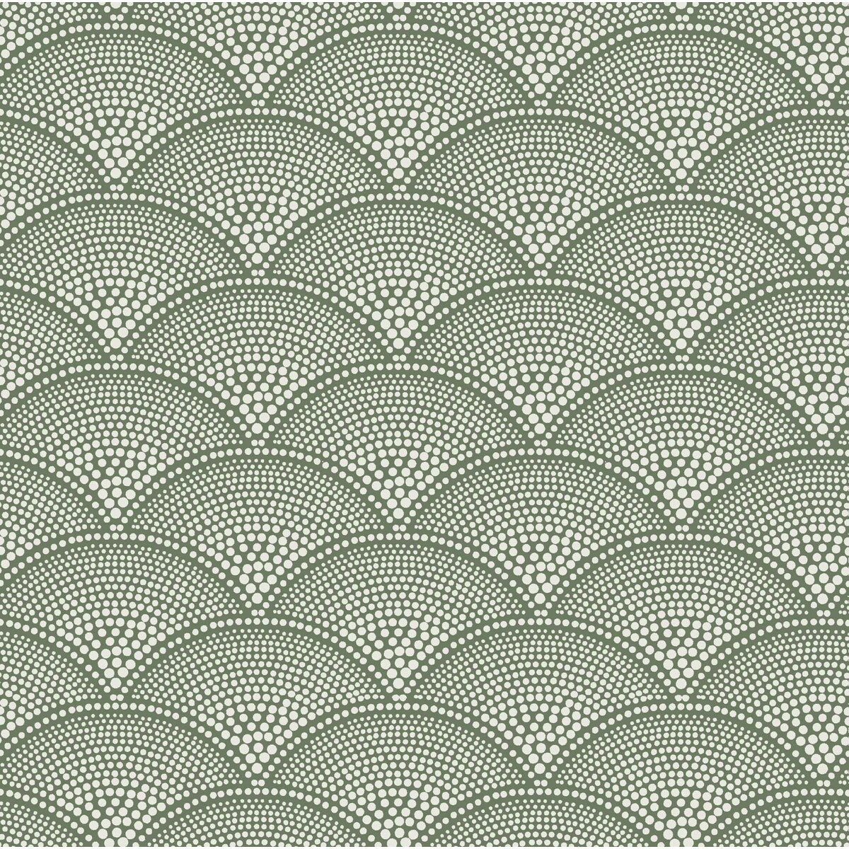 COLE & SON F111/8029.CS.0 FEATHER FAN CRM ON OLV Fabric - Eade's Wallpaper