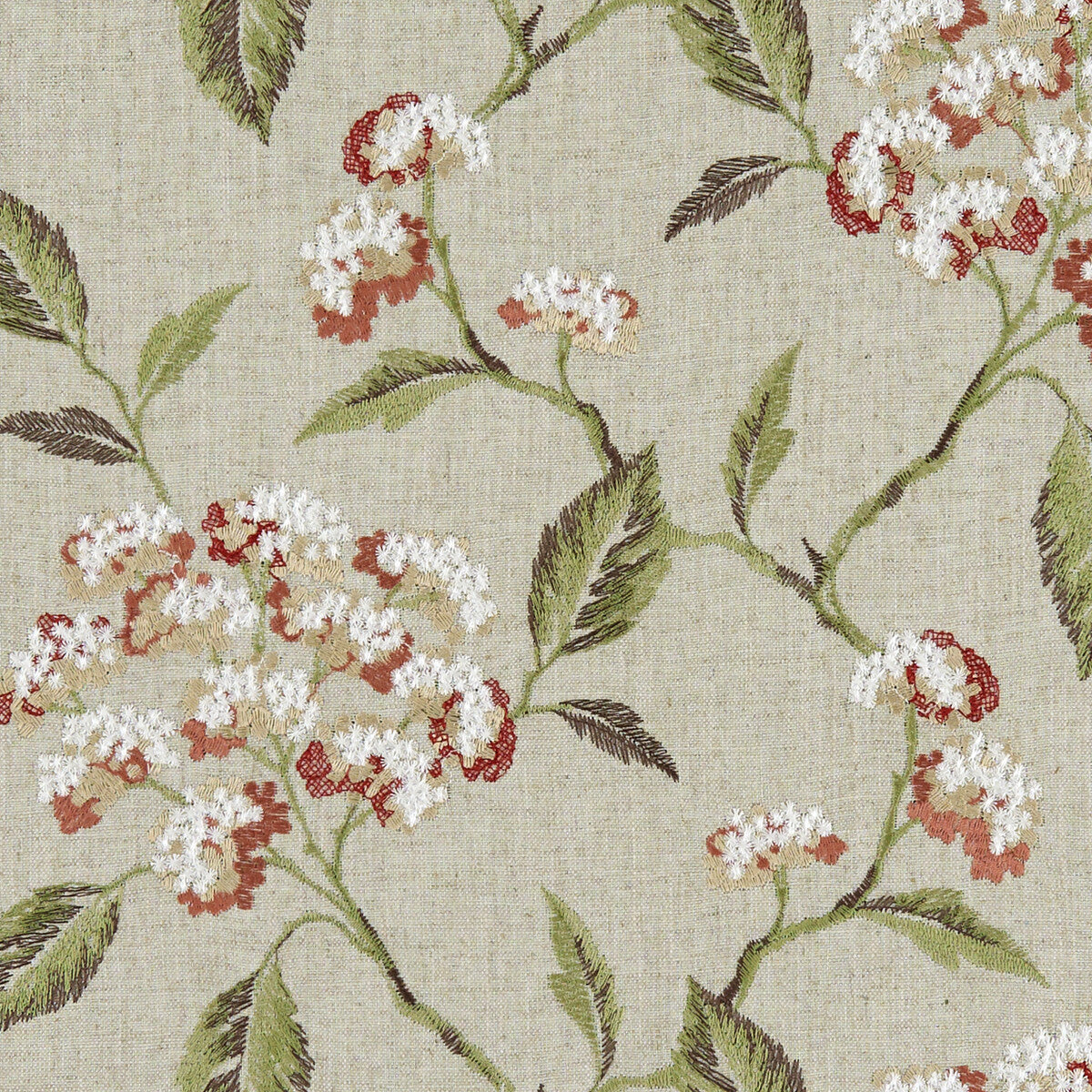 CLARKE AND CLARKE F1125/06.CAC.0 SUMMERBY SPICE Fabric - Eade's Wallpaper