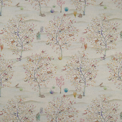 CLARKE AND CLARKE F1148/01.CAC.0 COPPICE SUMMER/LINEN Fabric - Eade's Wallpaper