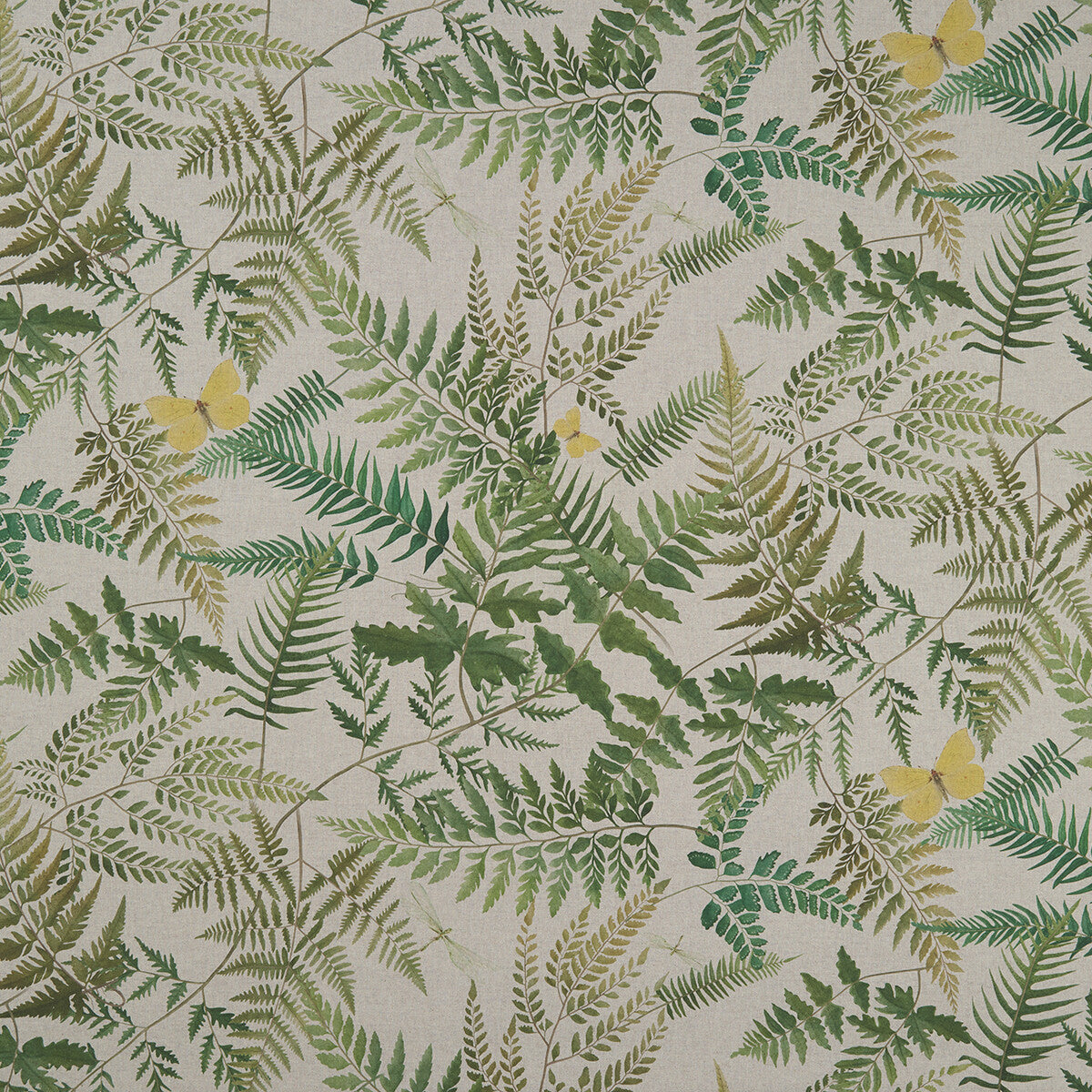 CLARKE AND CLARKE F1156/01.CAC.0 FERN GLADE LINEN Fabric - Eade's Wallpaper