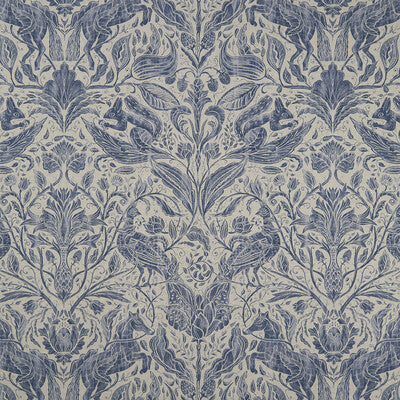 CLARKE AND CLARKE F1158/02.CAC.0 FOREST TRAIL INK Fabric - Eade's Wallpaper