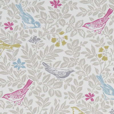CLARKE AND CLARKE F1184/03.CAC.0 BIRD SONG SUMMER Fabric - Eade's Wallpaper