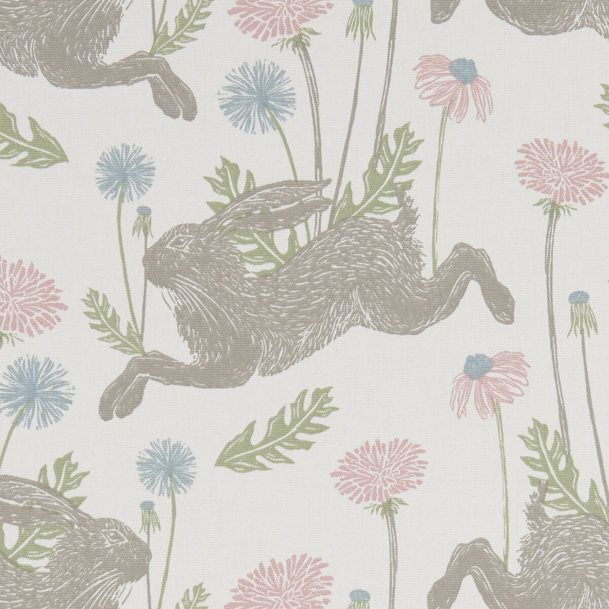 CLARKE AND CLARKE F1190/03.CAC.0 MARCH HARE PASTEL Fabric - Eade's Wallpaper