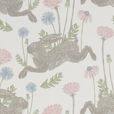 CLARKE AND CLARKE F1190/03.CAC.0 MARCH HARE PASTEL Fabric - Eade's Wallpaper