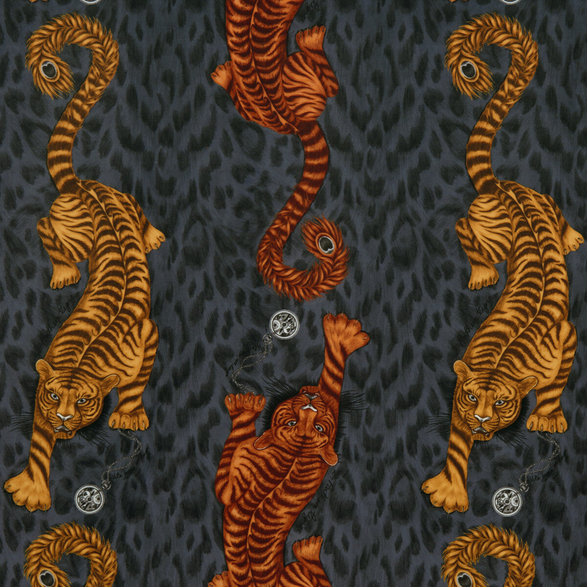 CLARKE AND CLARKE F1213/01.CAC.0 TIGRIS VELVET FLAME Fabric - Eade's Wallpaper