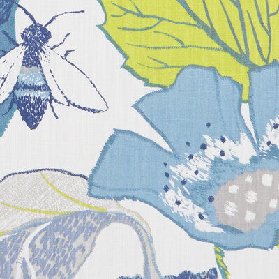 CLARKE AND CLARKE F1289/01.CAC.0 LOTUS APPLE/DENIM Fabric - Eade's Wallpaper