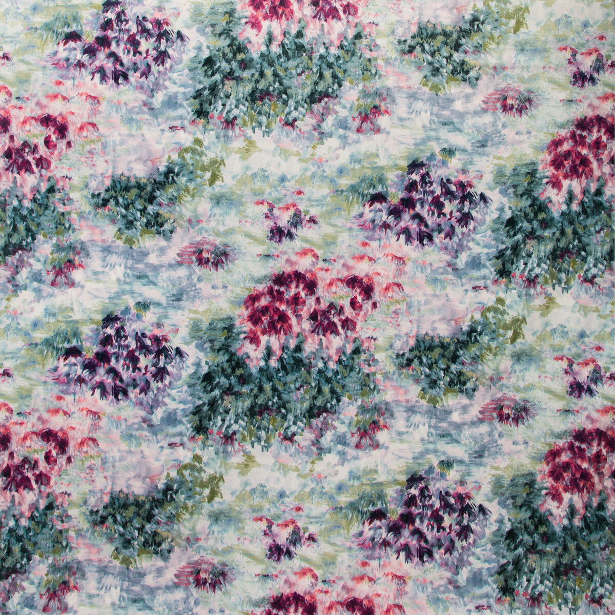 CLARKE AND CLARKE F1298/05.CAC.0 FIORE SLATE/AMETHYST Fabric - Eade's Wallpaper