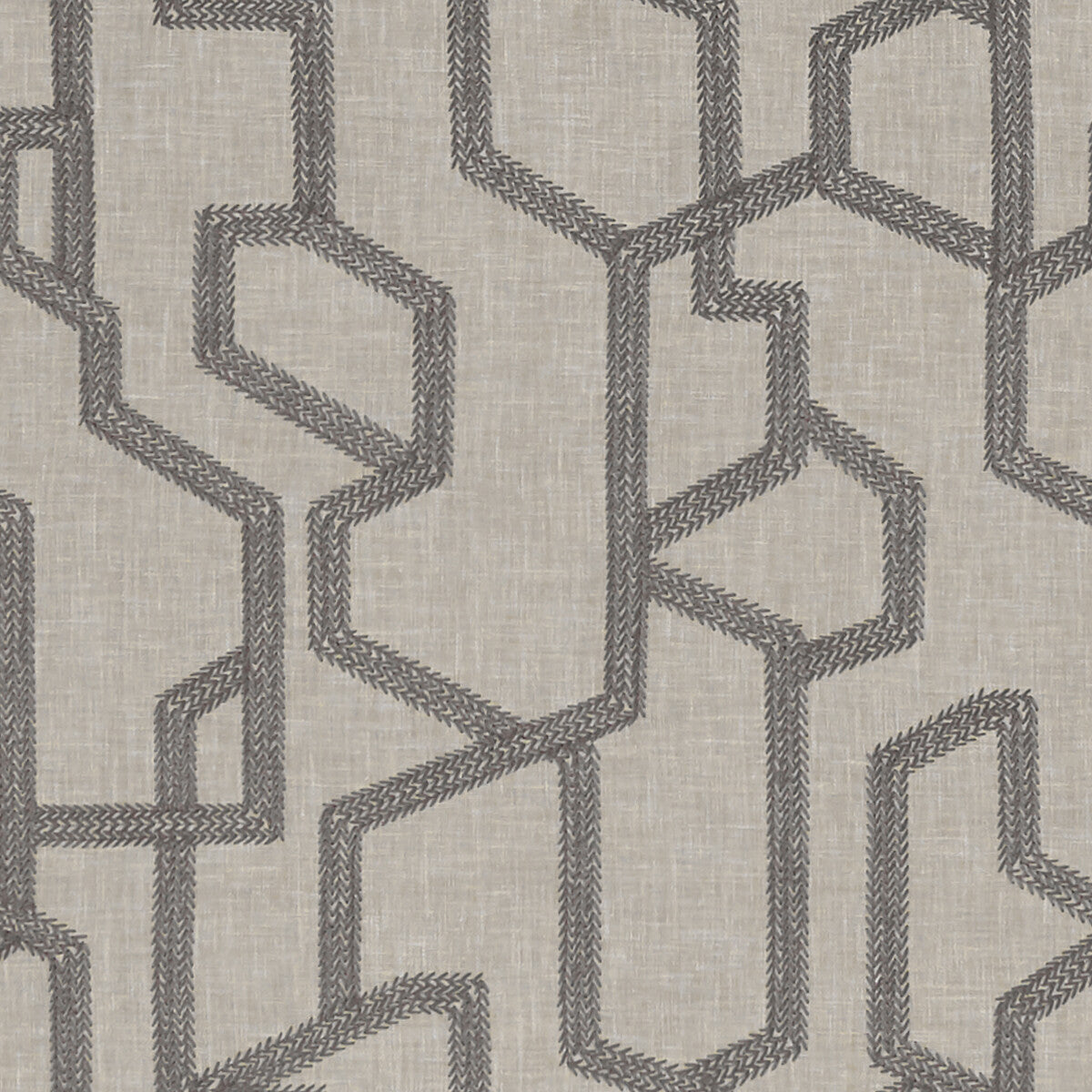 CLARKE AND CLARKE F1300/01.CAC.0 LABYRINTH CHARCOAL Fabric - Eade's Wallpaper