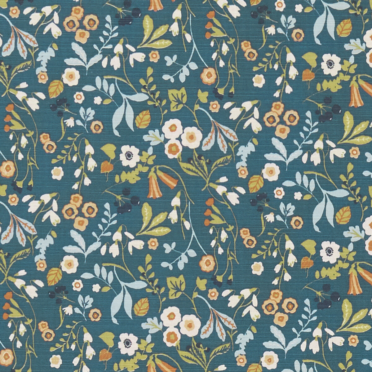CLARKE AND CLARKE F1312/02.CAC.0 ASHBEE DENIM/SPICE Fabric - Eade's Wallpaper