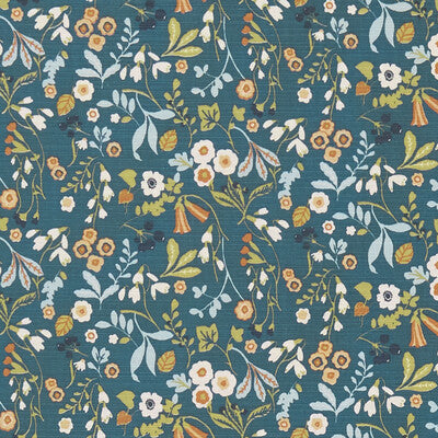 CLARKE AND CLARKE F1312/02.CAC.0 ASHBEE DENIM/SPICE Fabric - Eade's Wallpaper