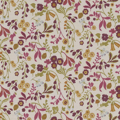 CLARKE AND CLARKE F1312/05.CAC.0 ASHBEE PLUM Fabric - Eade's Wallpaper