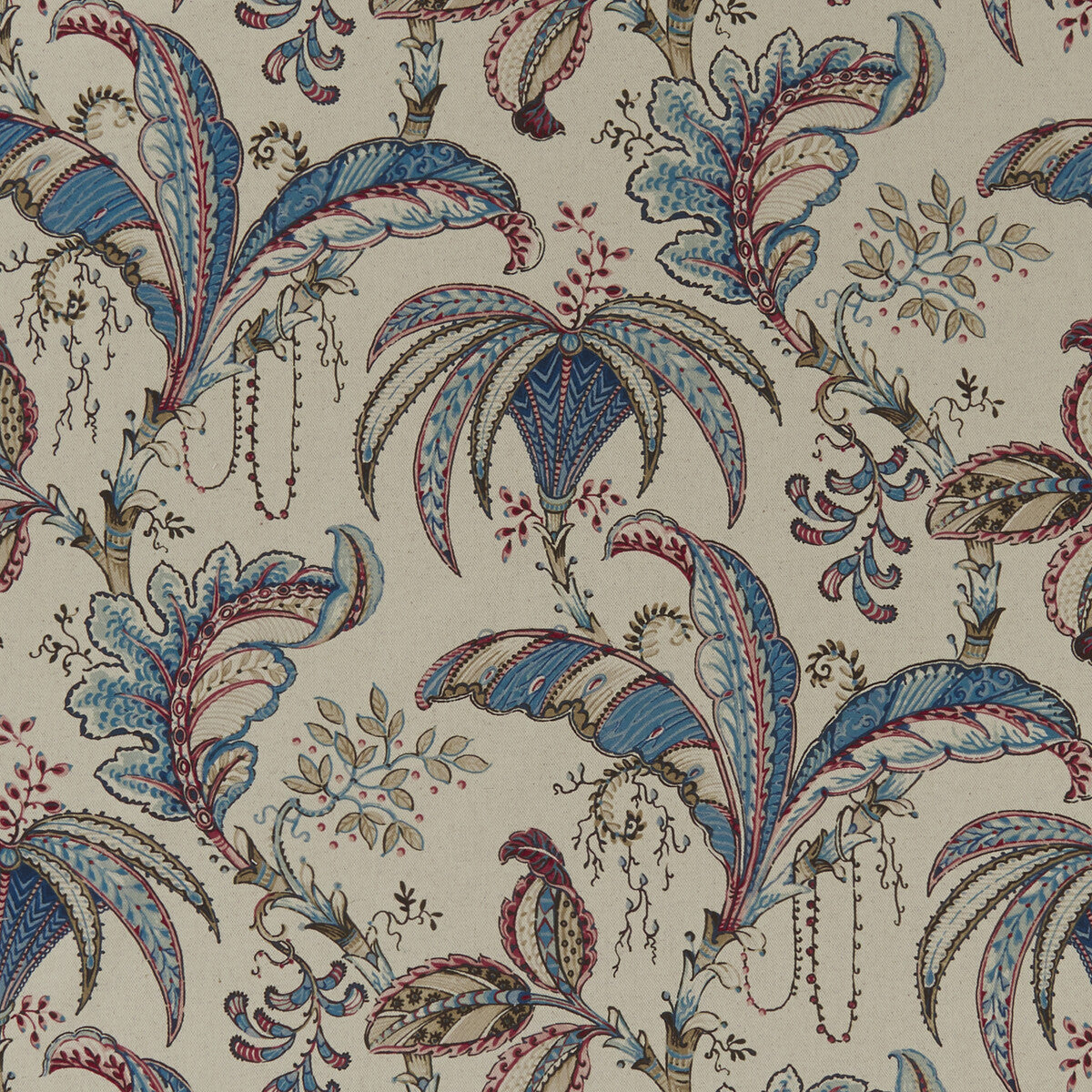 CLARKE AND CLARKE F1330/02.CAC.0 OPHELIA DENIM Fabric - Eade's Wallpaper