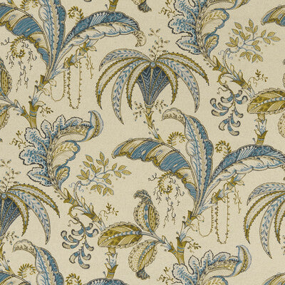 CLARKE AND CLARKE F1330/05.CAC.0 OPHELIA TEAL/SPICE Fabric - Eade's Wallpaper