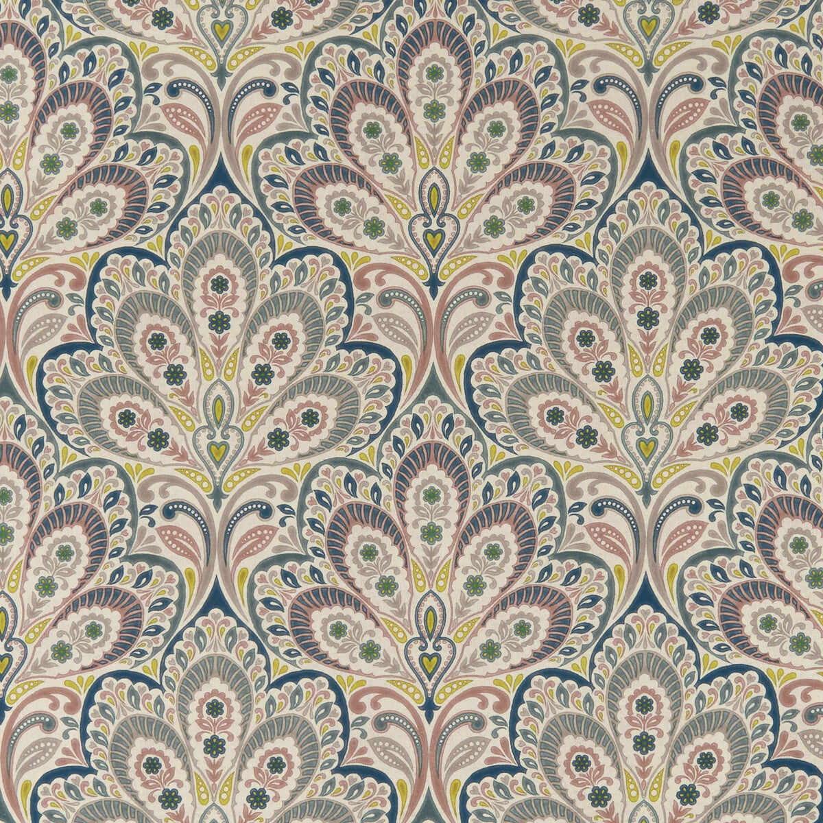 CLARKE AND CLARKE F1332/04.CAC.0 PERSIA MULTI Fabric - Eade's Wallpaper