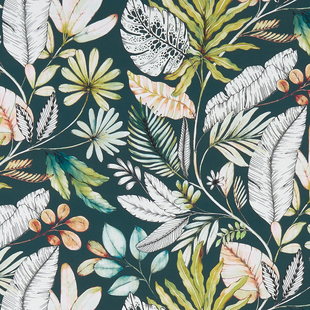 CLARKE AND CLARKE F1363/01.CAC.0 TROPICANA FOREST Fabric - Eade's Wallpaper