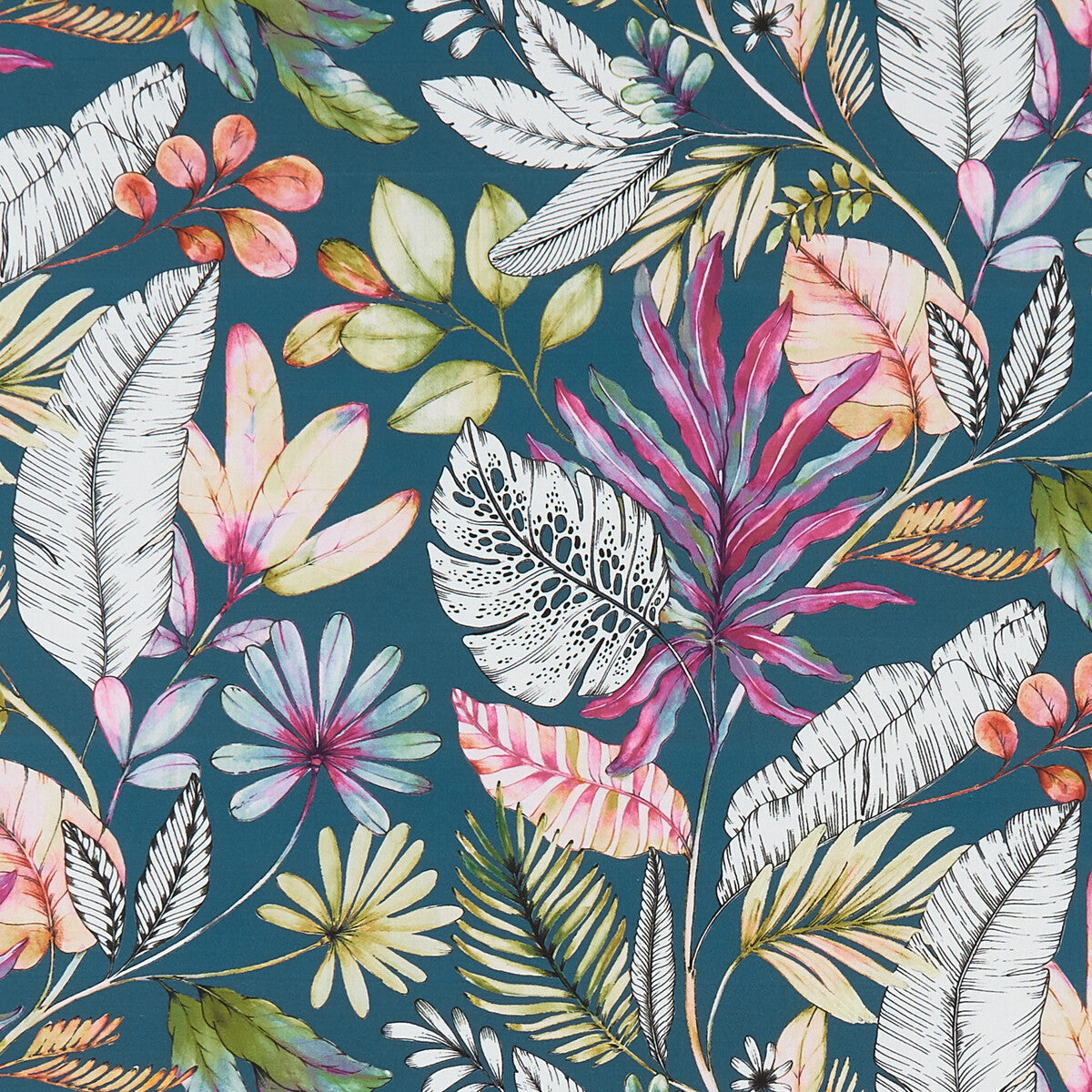 CLARKE AND CLARKE F1363/02.CAC.0 TROPICANA MULTI Fabric - Eade's Wallpaper