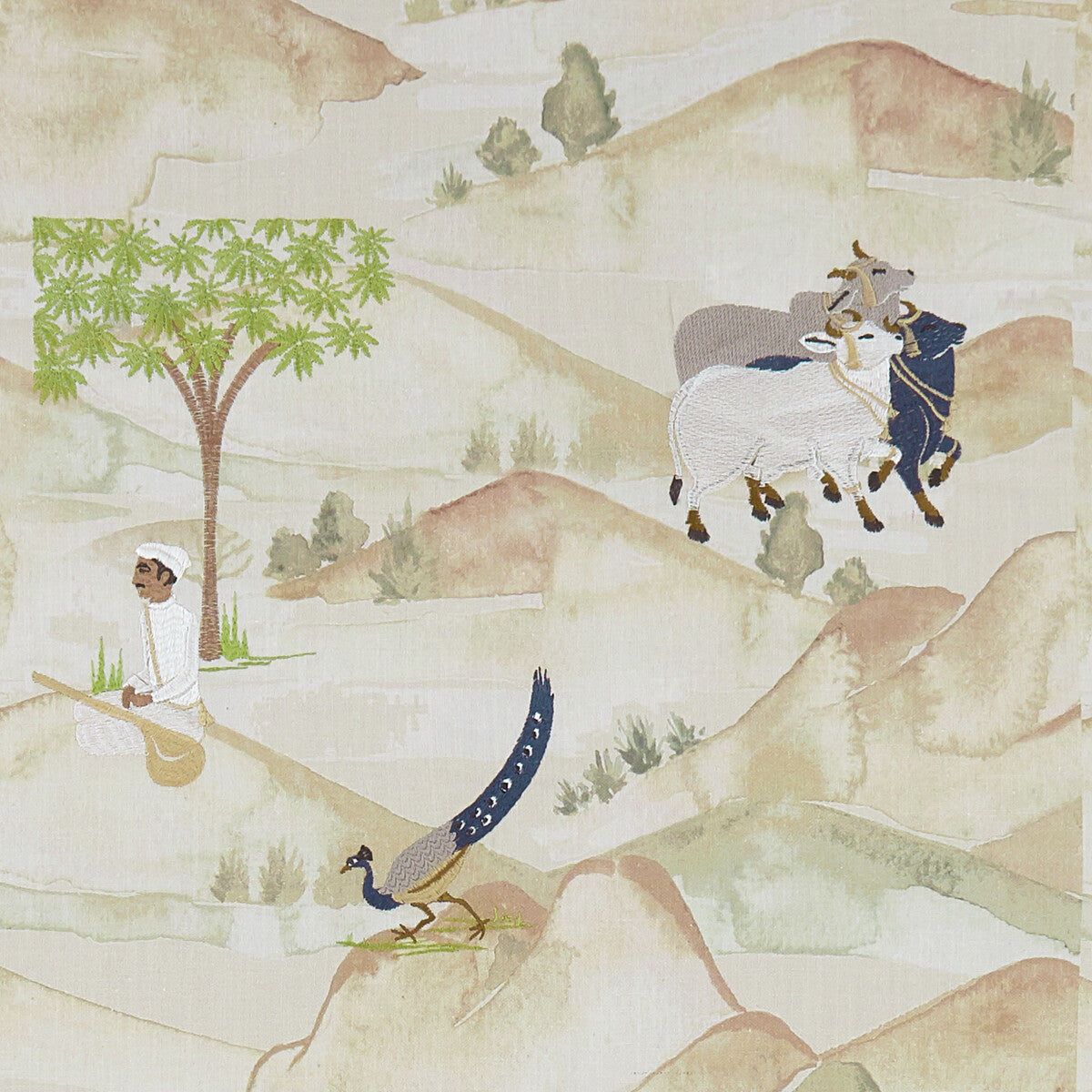 CLARKE AND CLARKE F1371/03.CAC.0 SAHARA DENIM Fabric - Eade's Wallpaper