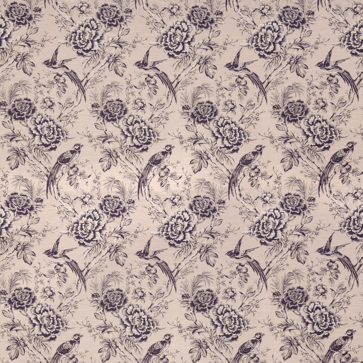 CLARKE AND CLARKE F1429/01.CAC.0 AVIUM BLUSH/DAMSON Fabric - Eade's Wallpaper
