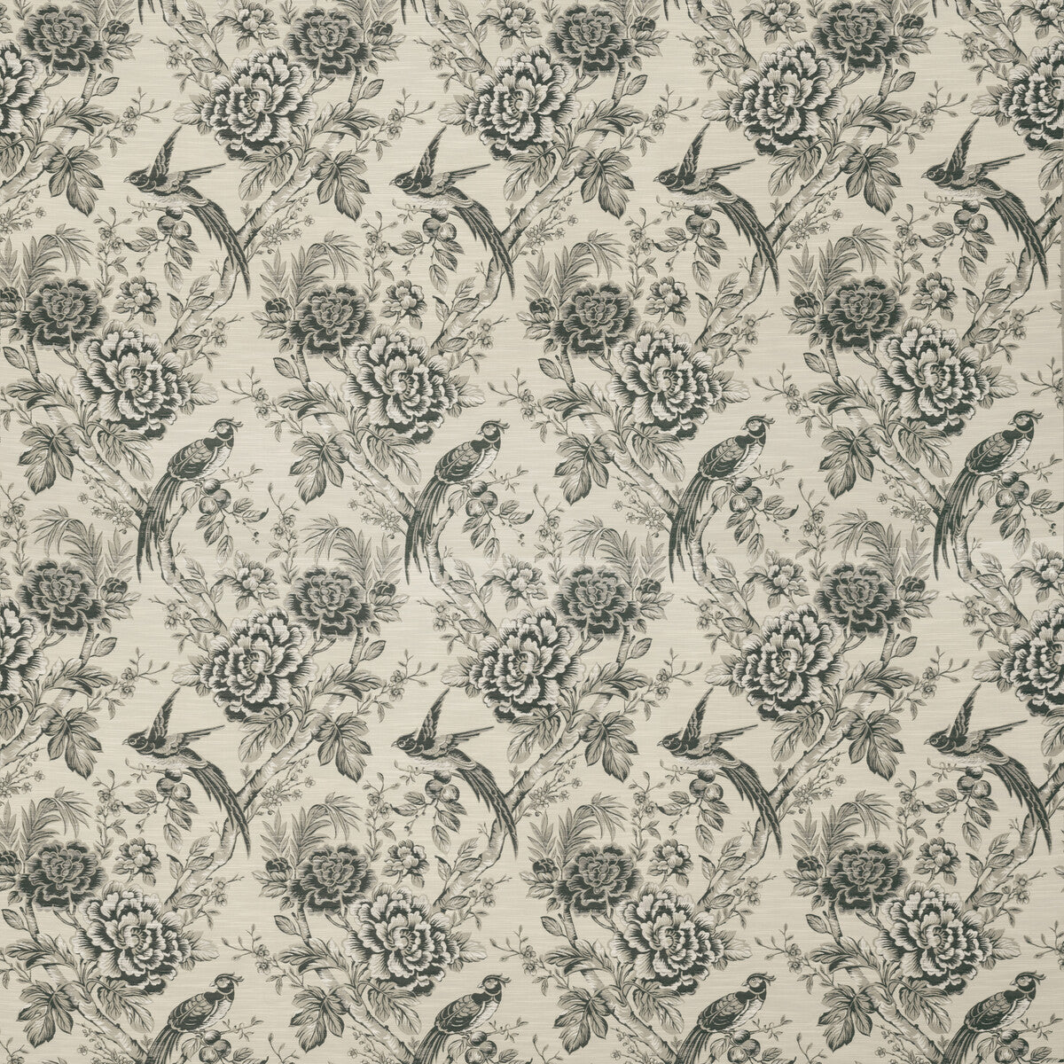 CLARKE AND CLARKE F1429/02.CAC.0 AVIUM CHARCOAL Fabric - Eade's Wallpaper