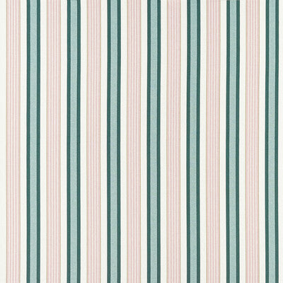 CLARKE AND CLARKE F1430/04.CAC.0 BELVOIR EMERALD/BLUSH Fabric - Eade's Wallpaper