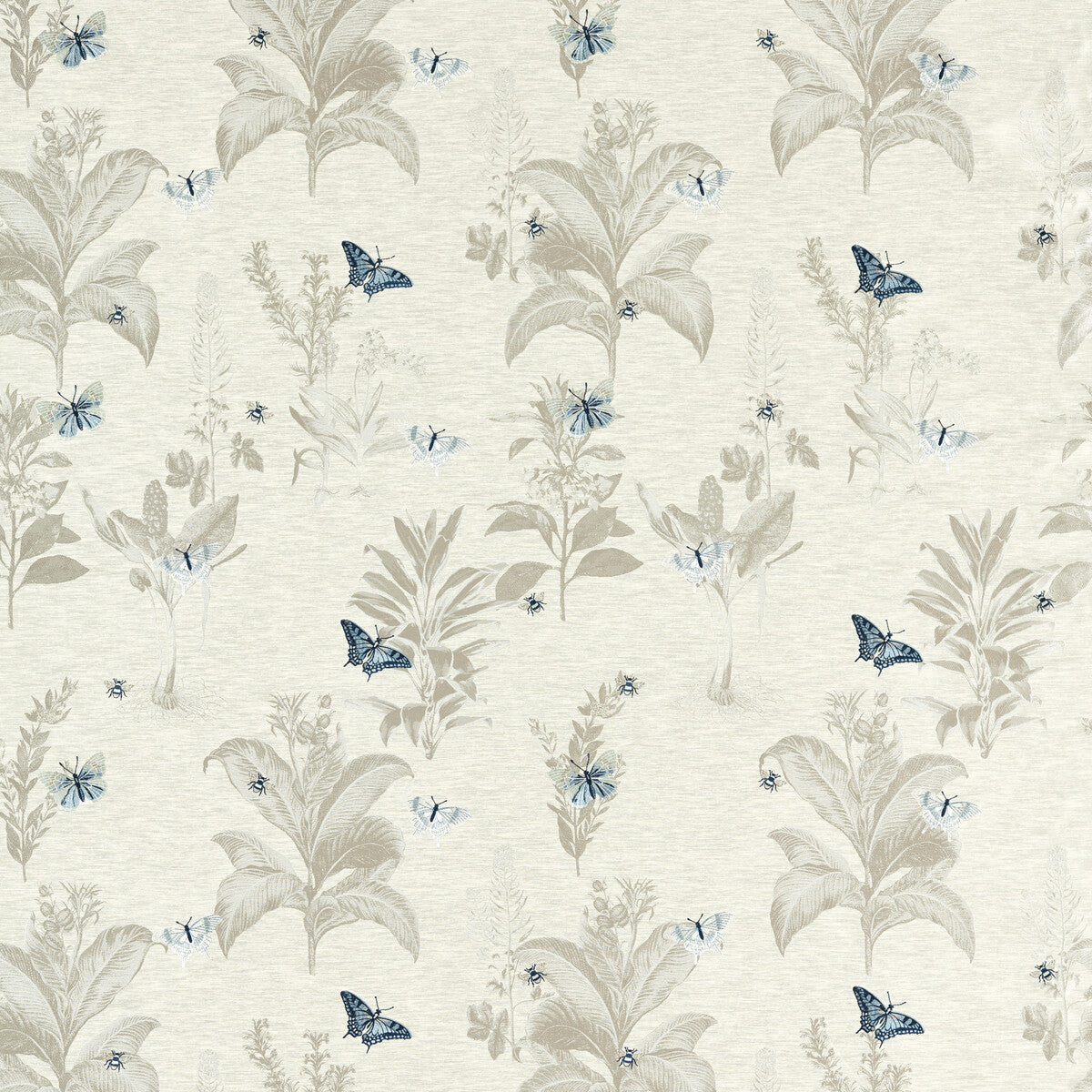 CLARKE AND CLARKE F1432/04.CAC.0 MONARCH MINERAL/DENIM Fabric - Eade's Wallpaper